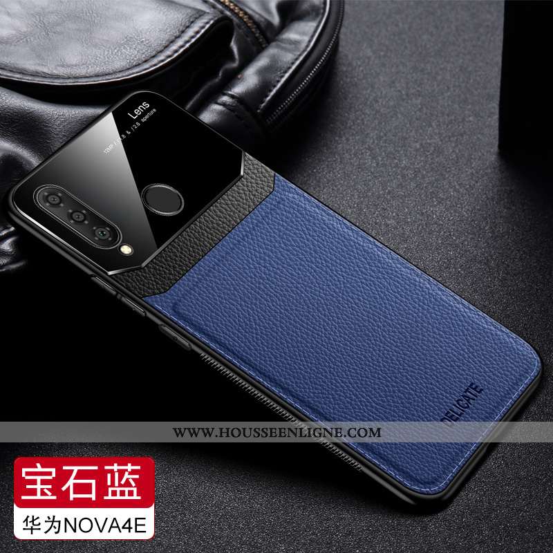 Housse Huawei P30 Lite Xl Fluide Doux Protection Incassable Modèle Fleurie Personnalité Noir Cuir