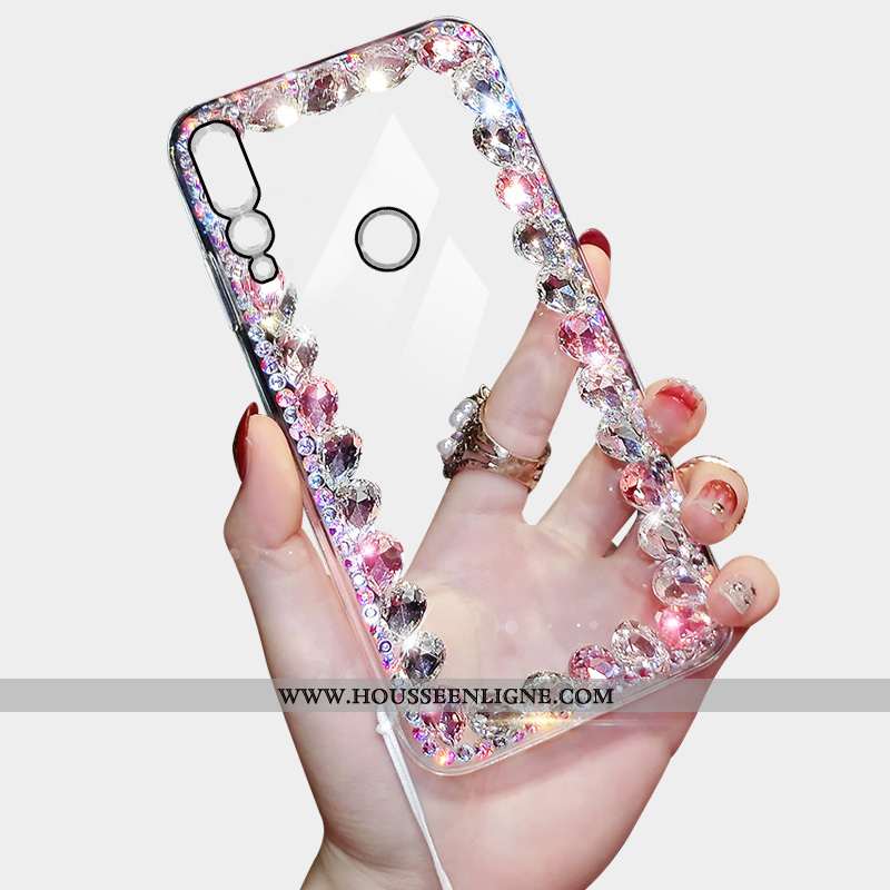 Housse Huawei P30 Lite Xl Luxe Incruster Strass Coque Téléphone Portable Étui Nouveau Personnalité V