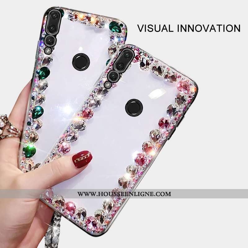 Housse Huawei P30 Lite Xl Luxe Incruster Strass Coque Téléphone Portable Étui Nouveau Personnalité V