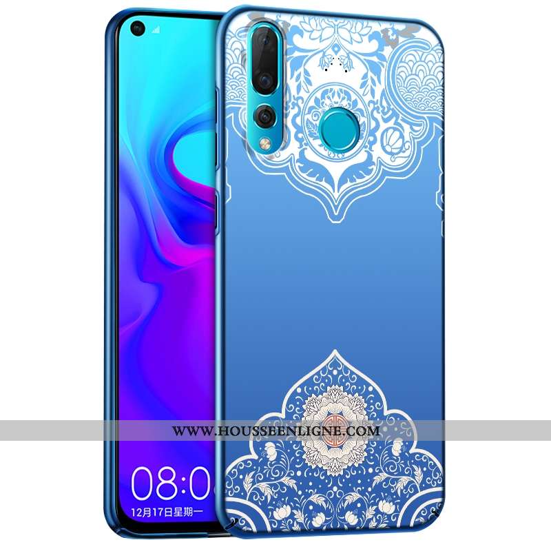 Housse Huawei P30 Lite Xl Légère Délavé En Daim Ultra Nouveau Bleu Coque Difficile