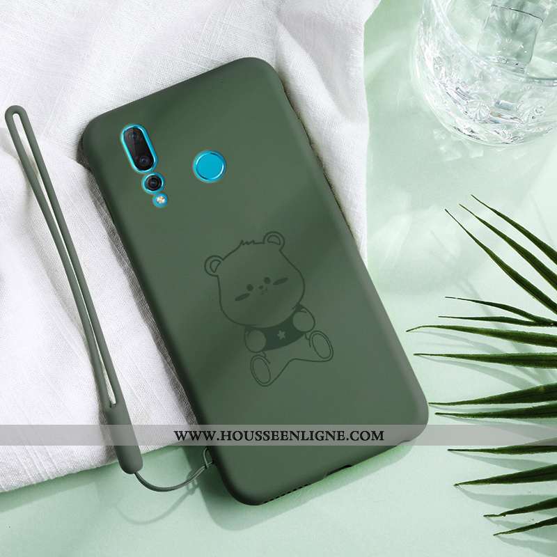 Housse Huawei P30 Lite Xl Protection Créatif Coque Vert Silicone Vent Simple Verte