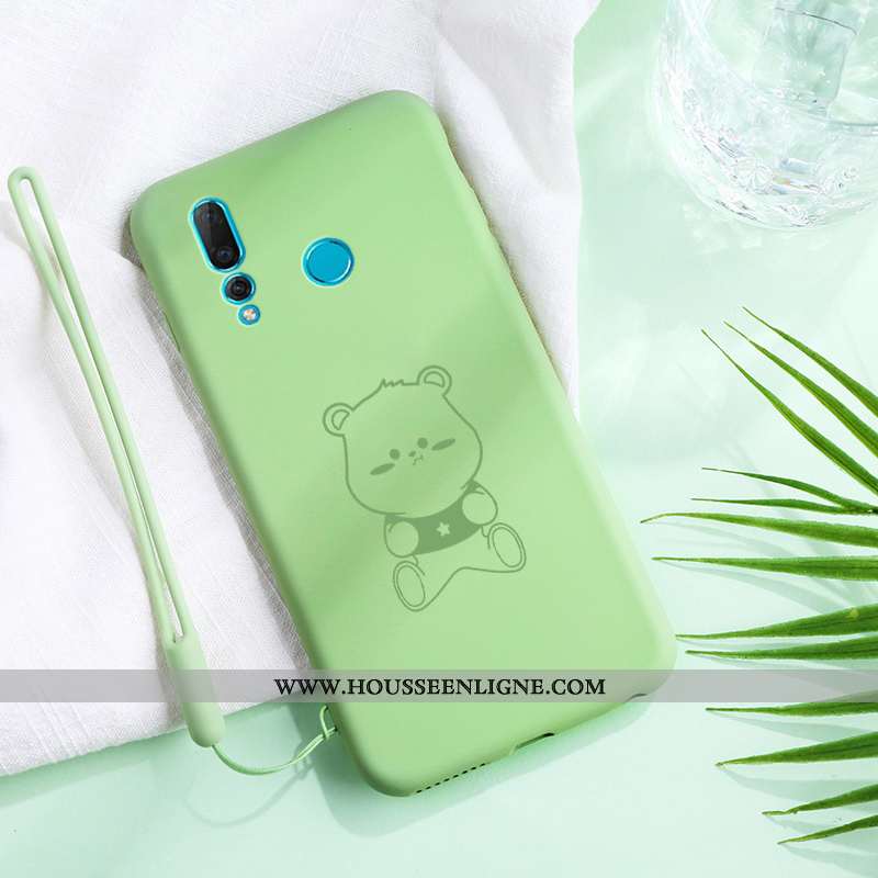 Housse Huawei P30 Lite Xl Protection Créatif Coque Vert Silicone Vent Simple Verte