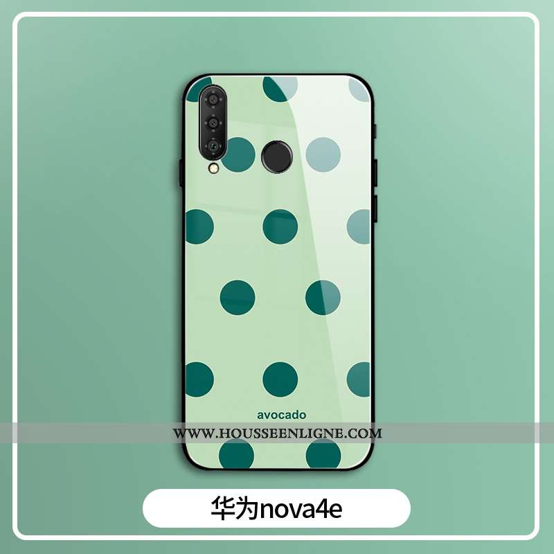 Housse Huawei P30 Lite Xl Protection Verre Point D'onde Vert Mode Téléphone Portable Incassable Vert
