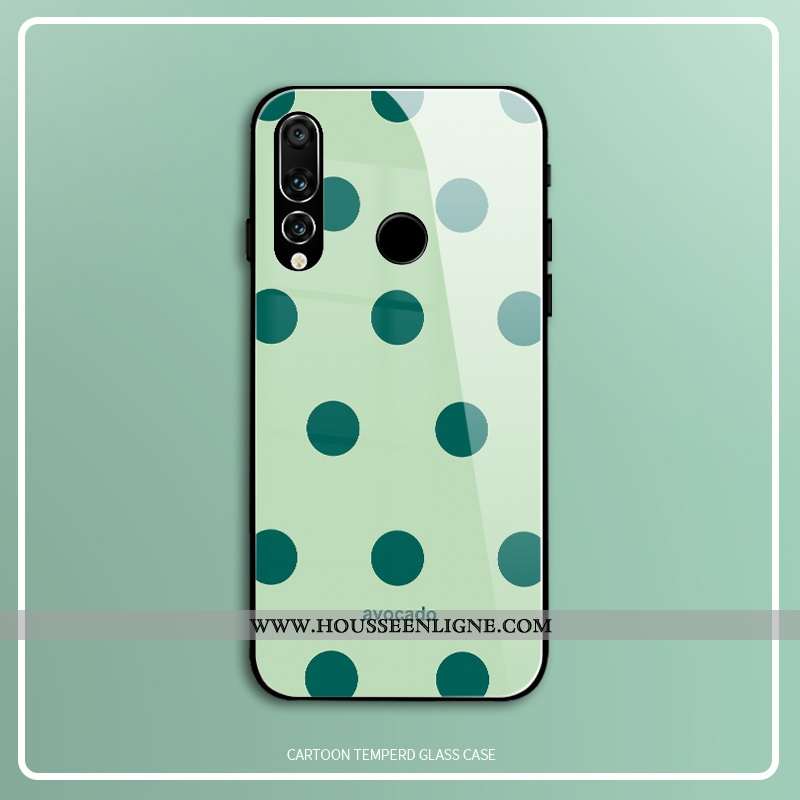 Housse Huawei P30 Lite Xl Protection Verre Point D'onde Vert Mode Téléphone Portable Incassable Vert
