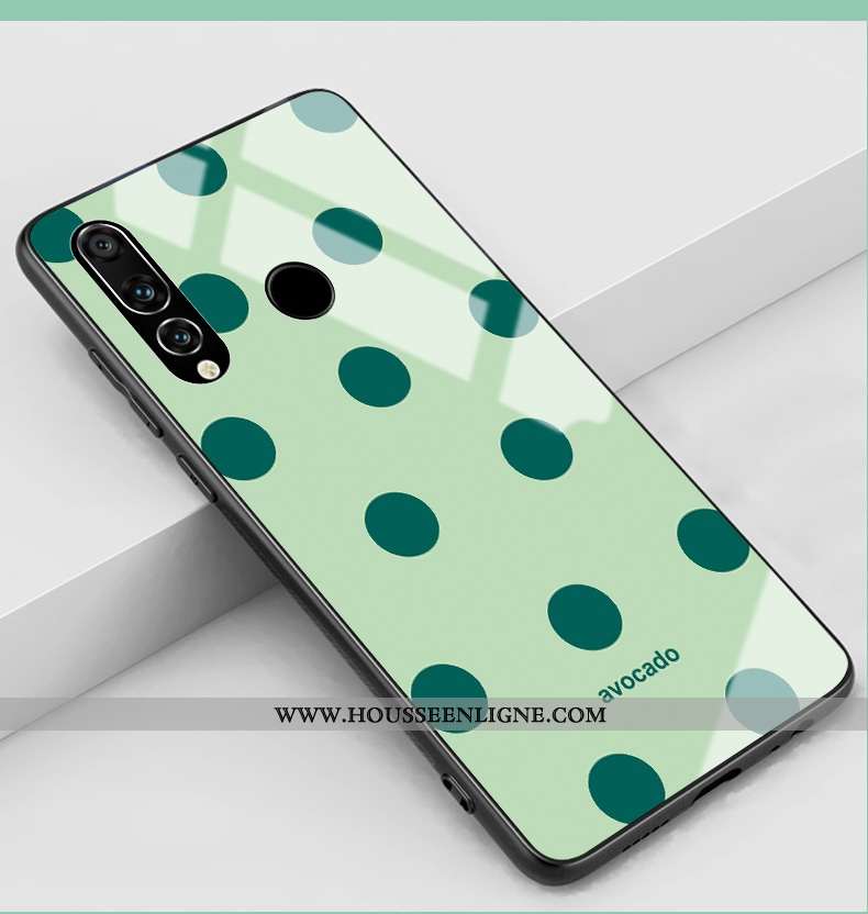 Housse Huawei P30 Lite Xl Protection Verre Point D'onde Vert Mode Téléphone Portable Incassable Vert
