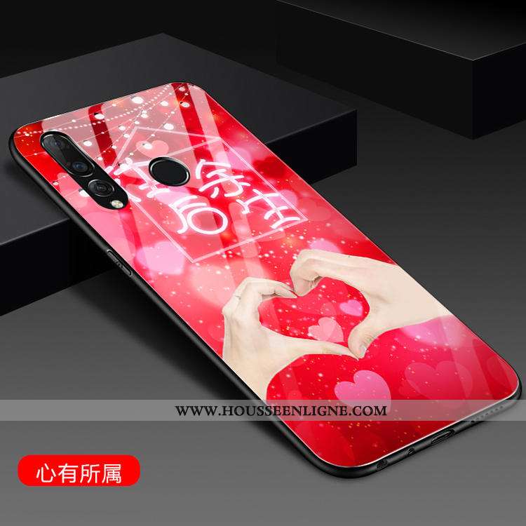 Housse Huawei P30 Lite Xl Silicone Mode Tendance Incassable Net Rouge Rouge Personnalité Rose