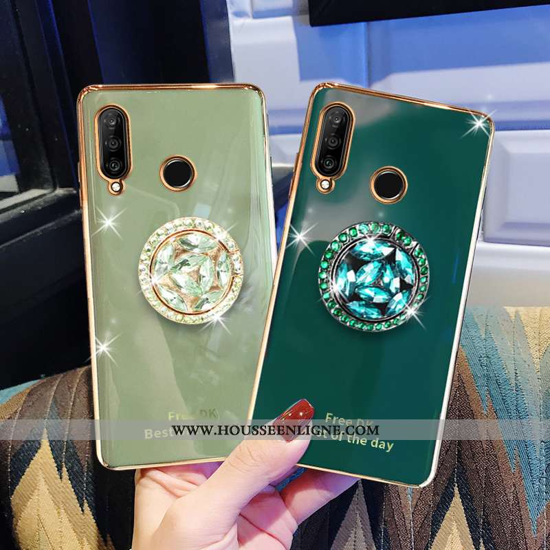 Housse Huawei P30 Lite Xl Tendance Légère Téléphone Portable Vert Coque Incassable Vent Verte