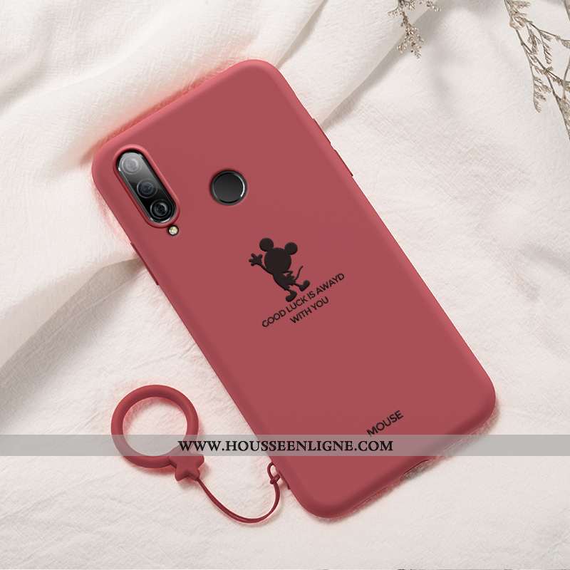 Housse Huawei P30 Lite Xl Tendance Silicone Incassable Créatif Rouge Personnalité Téléphone Portable