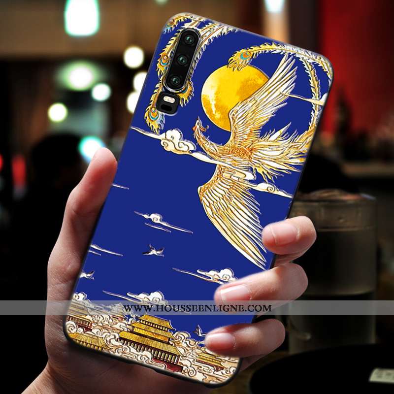 Housse Huawei P30 Légère Fluide Doux Téléphone Portable Protection Nouveau Étui Élégant Noir
