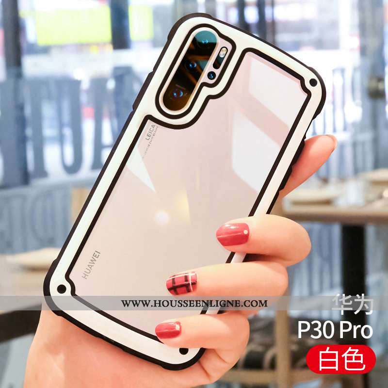 Housse Huawei P30 Pro Créatif Ultra Net Rouge Tendance Tout Compris Silicone Personnalité Blanche