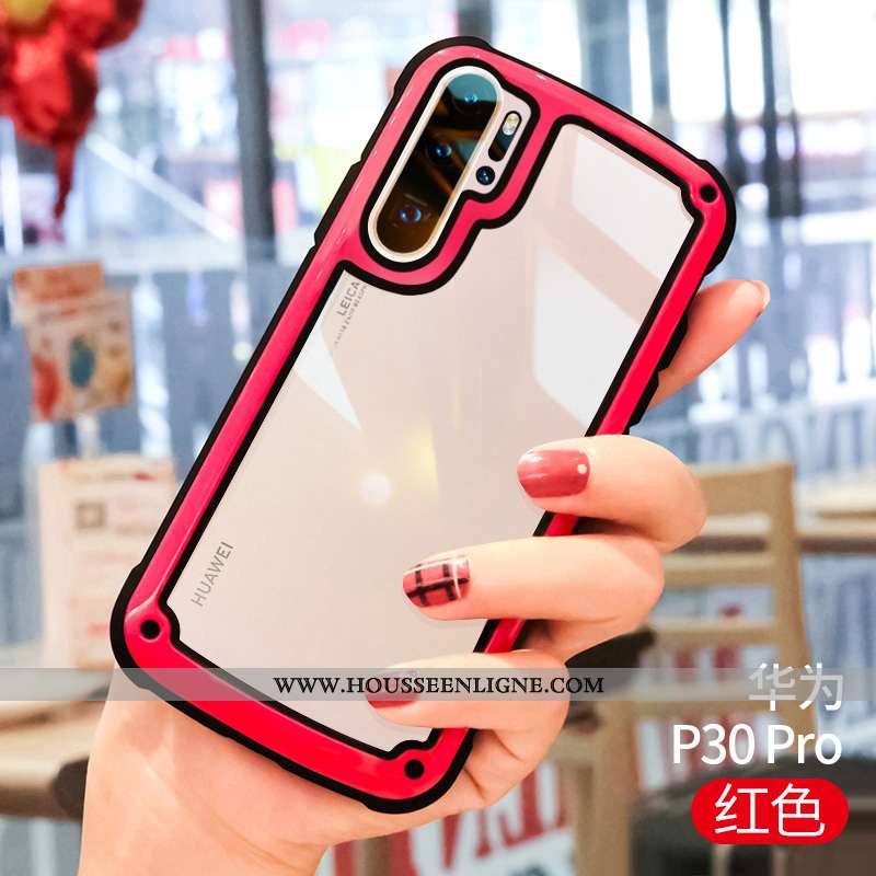 Housse Huawei P30 Pro Créatif Ultra Net Rouge Tendance Tout Compris Silicone Personnalité Blanche