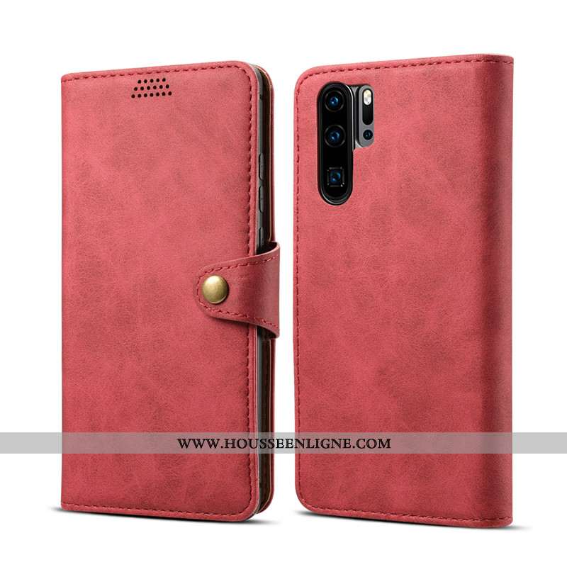 Housse Huawei P30 Pro Cuir Portefeuille Carte Coque Étui Vert Verte