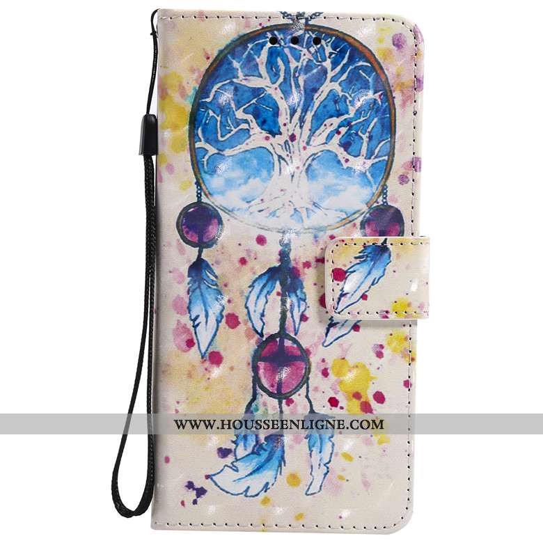 Housse Huawei P30 Pro Cuir Protection Téléphone Portable Incassable Dessin Animé Coque Bleu Foncé