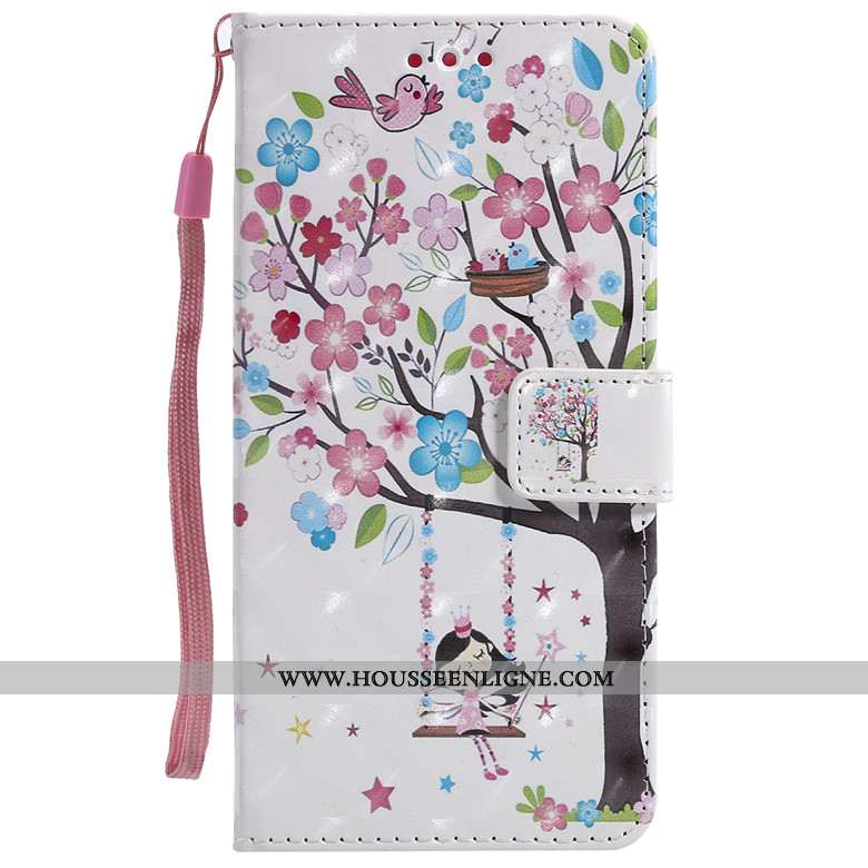 Housse Huawei P30 Pro Cuir Protection Téléphone Portable Incassable Dessin Animé Coque Bleu Foncé