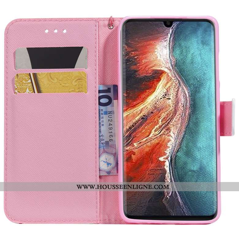 Housse Huawei P30 Pro Cuir Protection Téléphone Portable Incassable Dessin Animé Coque Bleu Foncé