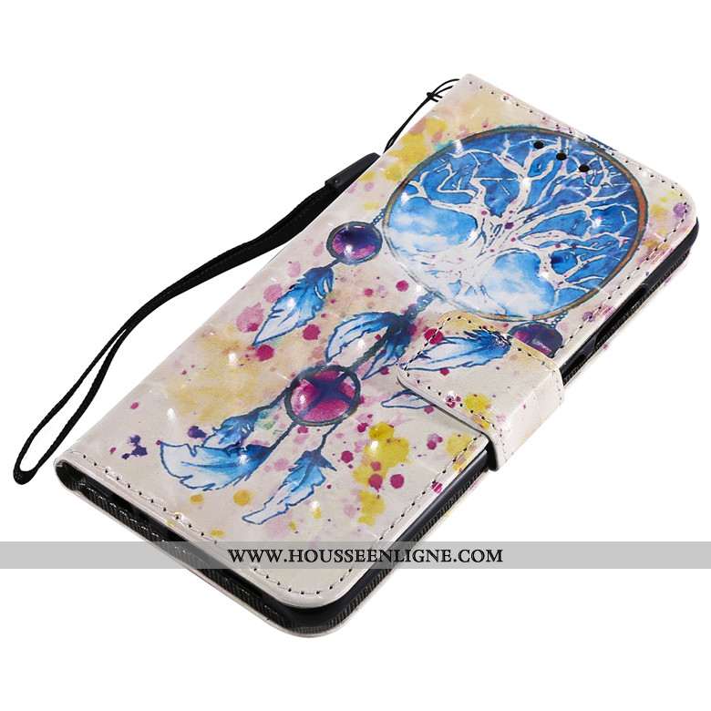 Housse Huawei P30 Pro Cuir Protection Téléphone Portable Incassable Dessin Animé Coque Bleu Foncé