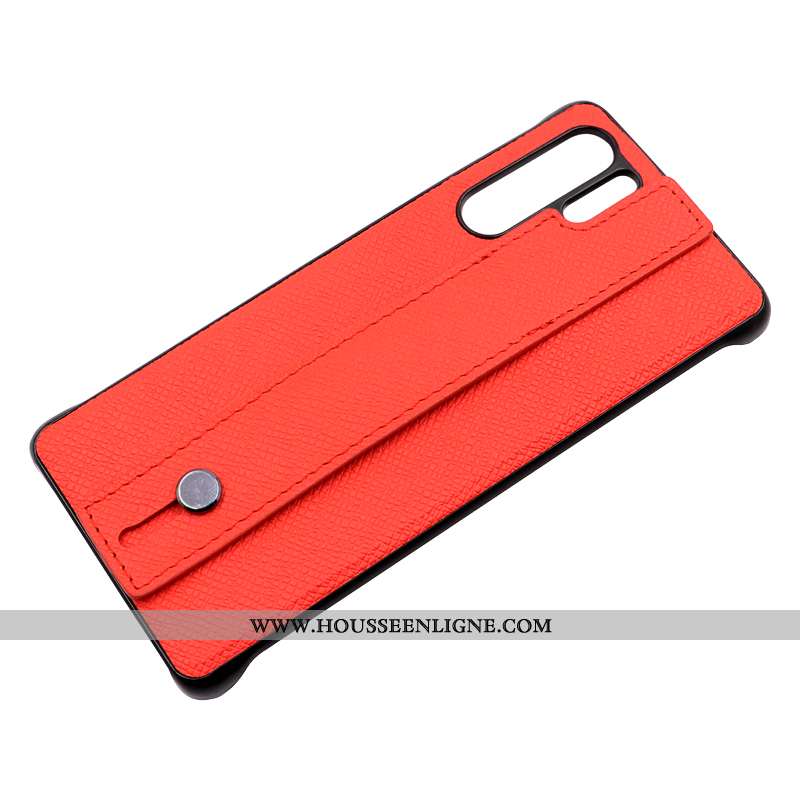 Housse Huawei P30 Pro Cuir Véritable Tendance Authentique Étui Luxe Noir Téléphone Portable