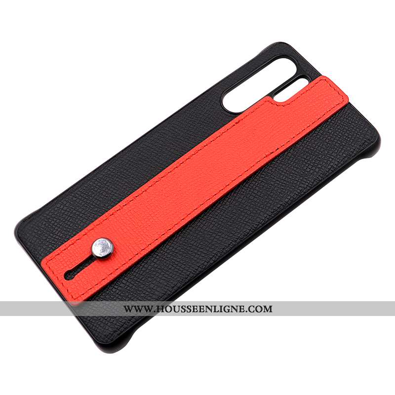 Housse Huawei P30 Pro Cuir Véritable Tendance Authentique Étui Luxe Noir Téléphone Portable