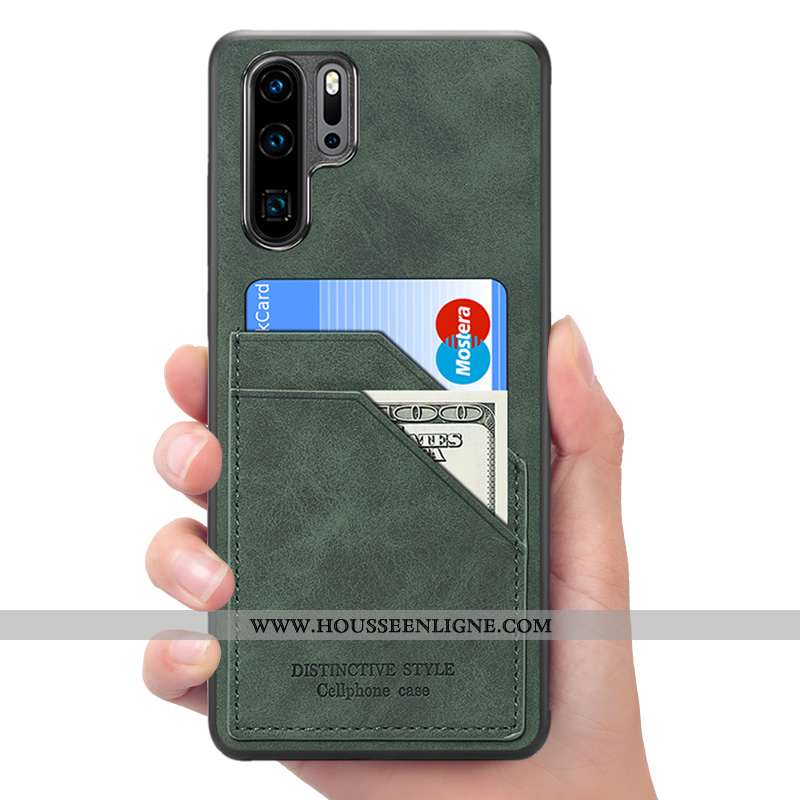 Housse Huawei P30 Pro Portefeuille Cuir Coque Rouge Étui Téléphone Portable