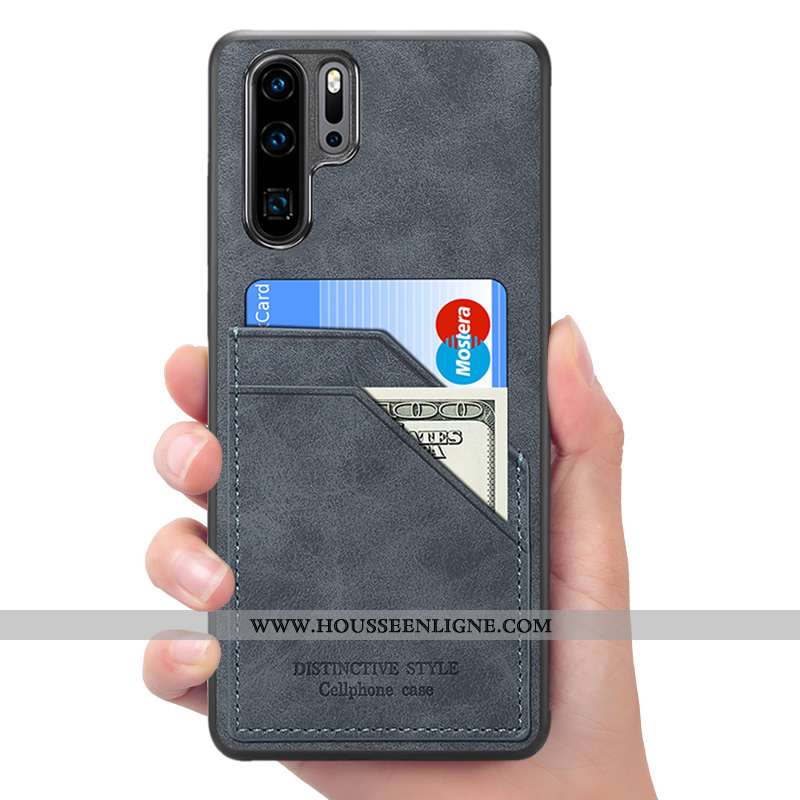 Housse Huawei P30 Pro Portefeuille Cuir Coque Rouge Étui Téléphone Portable