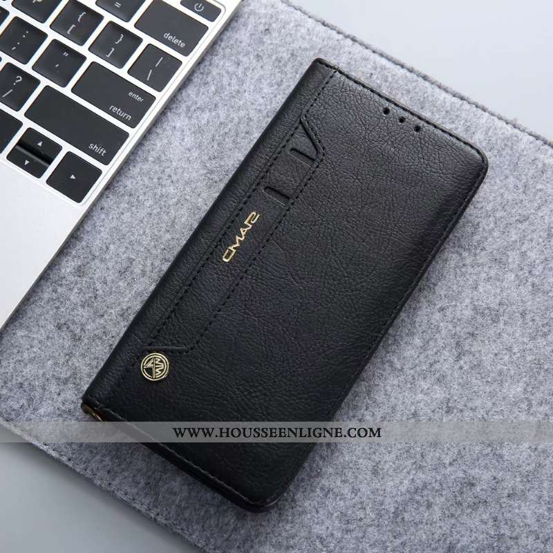 Housse Huawei P30 Pro Portefeuille Cuir Étui Coque Bleu Marin Silicone Incassable Bleu Foncé