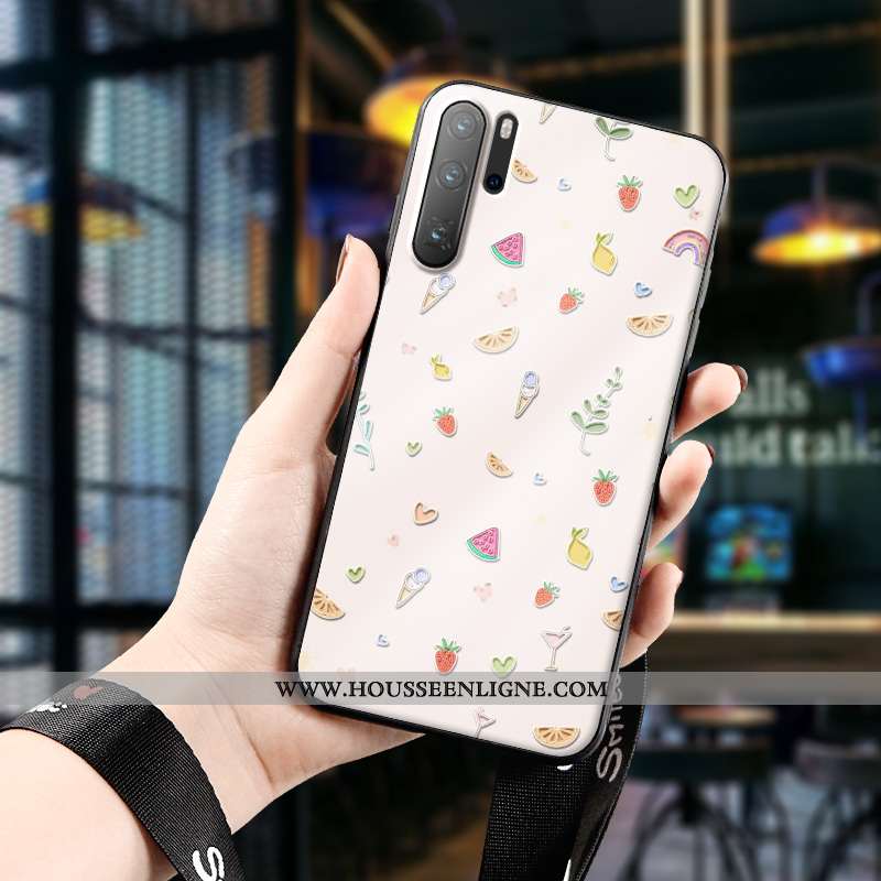 Housse Huawei P30 Pro Ultra Légère Incassable Dimensionnel Tout Compris Gaufrage Luxe Beige