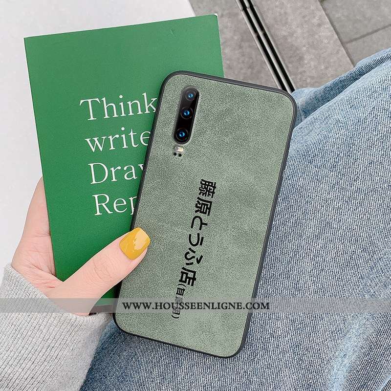 Housse Huawei P30 Protection Créatif Étui Business Ultra Téléphone Portable Silicone Verte