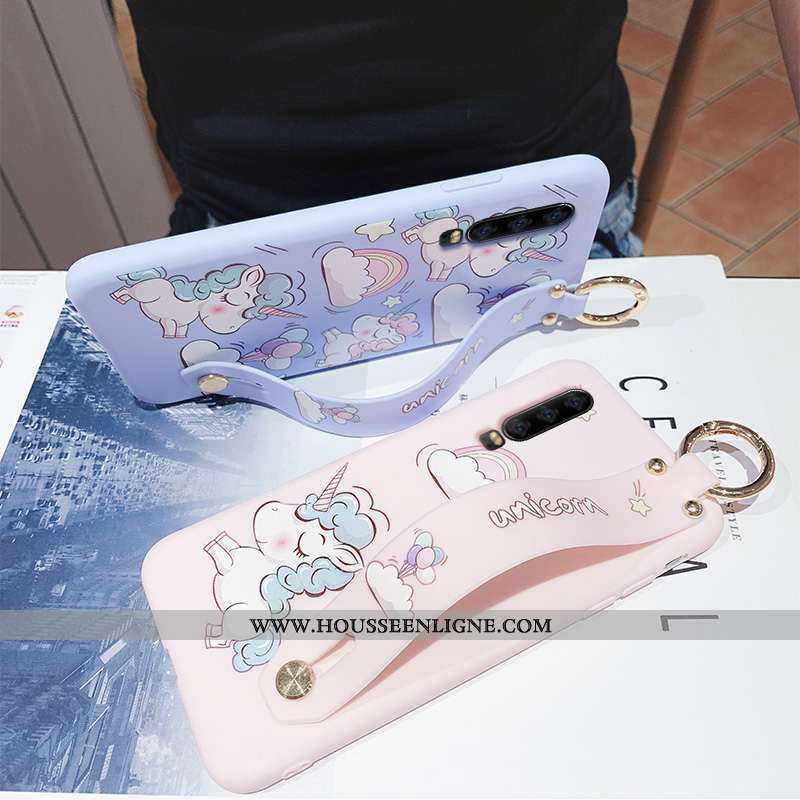 Housse Huawei P30 Silicone Protection Charmant Incassable Cœur Tendance Créatif Bleu