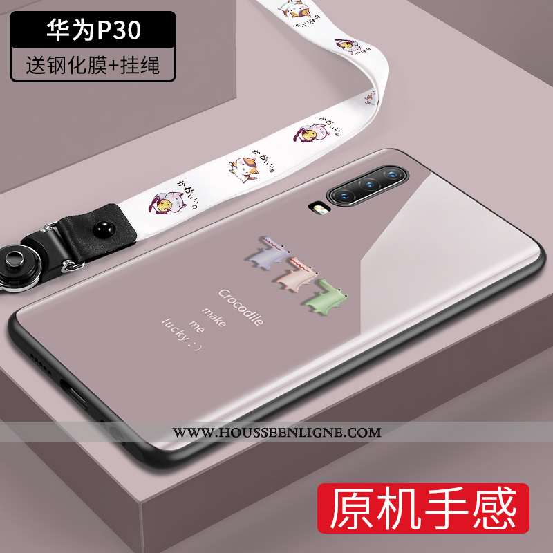 Housse Huawei P30 Tendance Légère Étui Incassable Verre Petit Ultra Violet