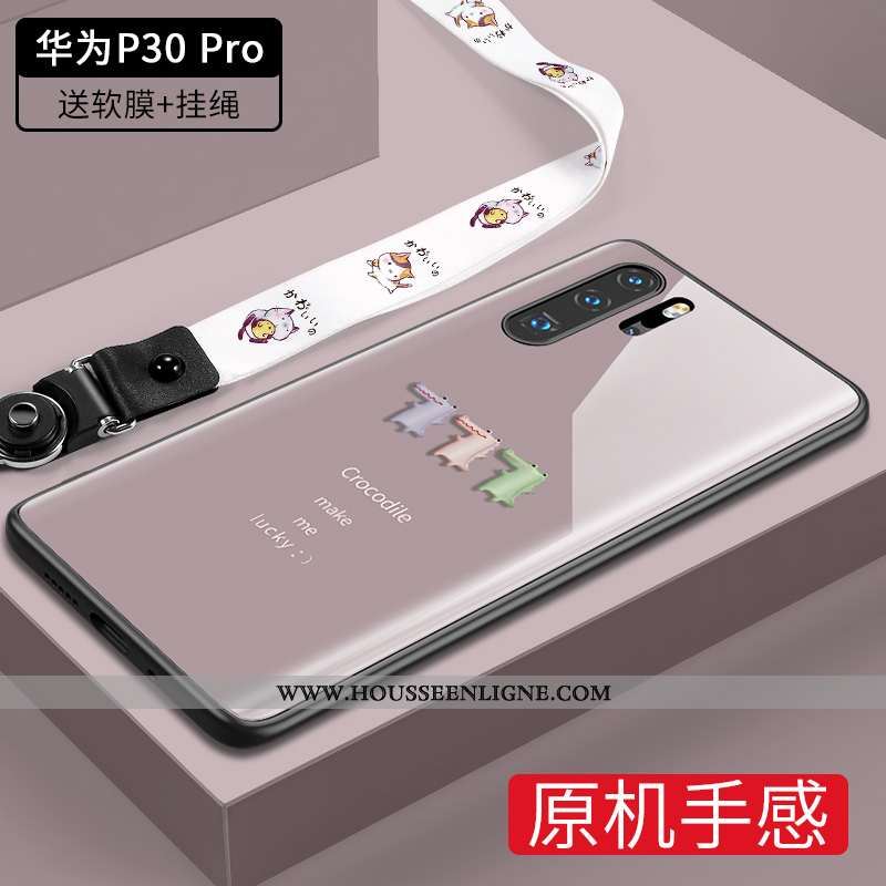 Housse Huawei P30 Tendance Légère Étui Incassable Verre Petit Ultra Violet