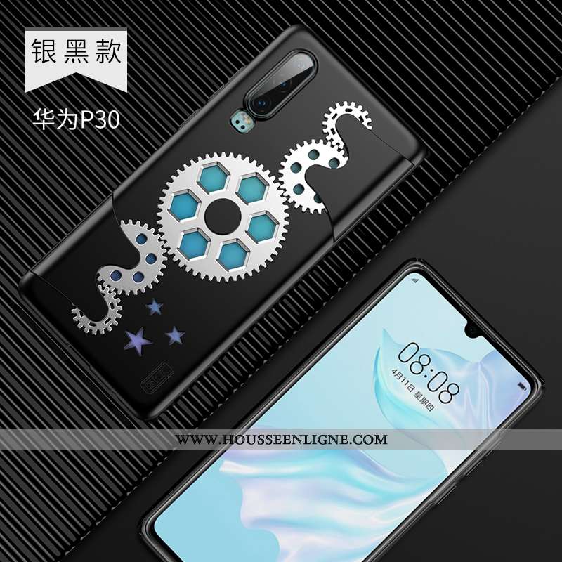 Housse Huawei P30 Ultra Légère Étui Refroidissement Net Rouge Argent Téléphone Portable