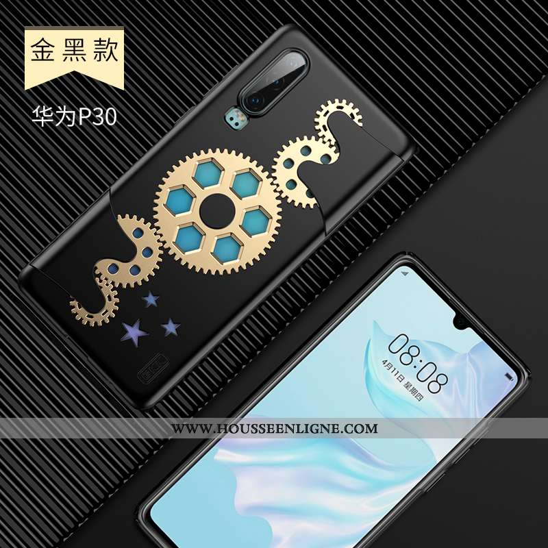 Housse Huawei P30 Ultra Légère Étui Refroidissement Net Rouge Argent Téléphone Portable