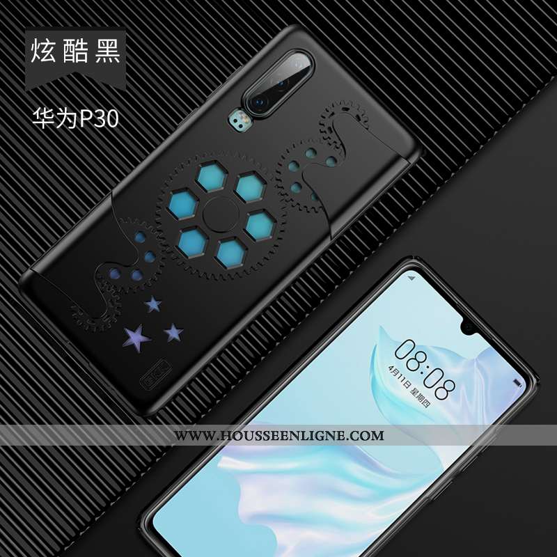 Housse Huawei P30 Ultra Légère Étui Refroidissement Net Rouge Argent Téléphone Portable