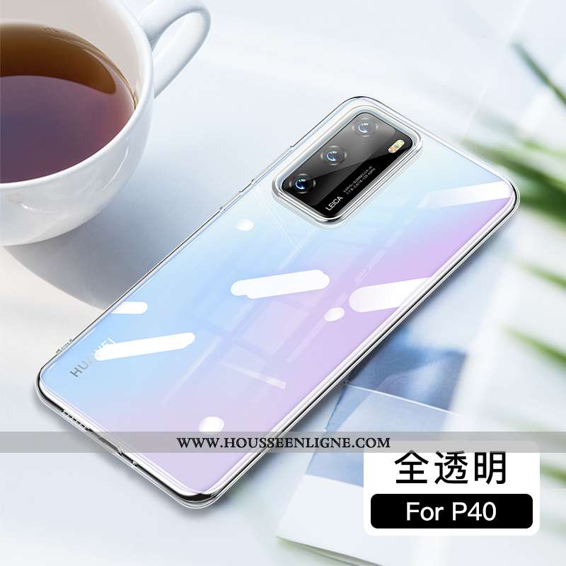 Housse Huawei P40 Créatif Charmant Étui Net Rouge Ultra Incassable Coque Bleu