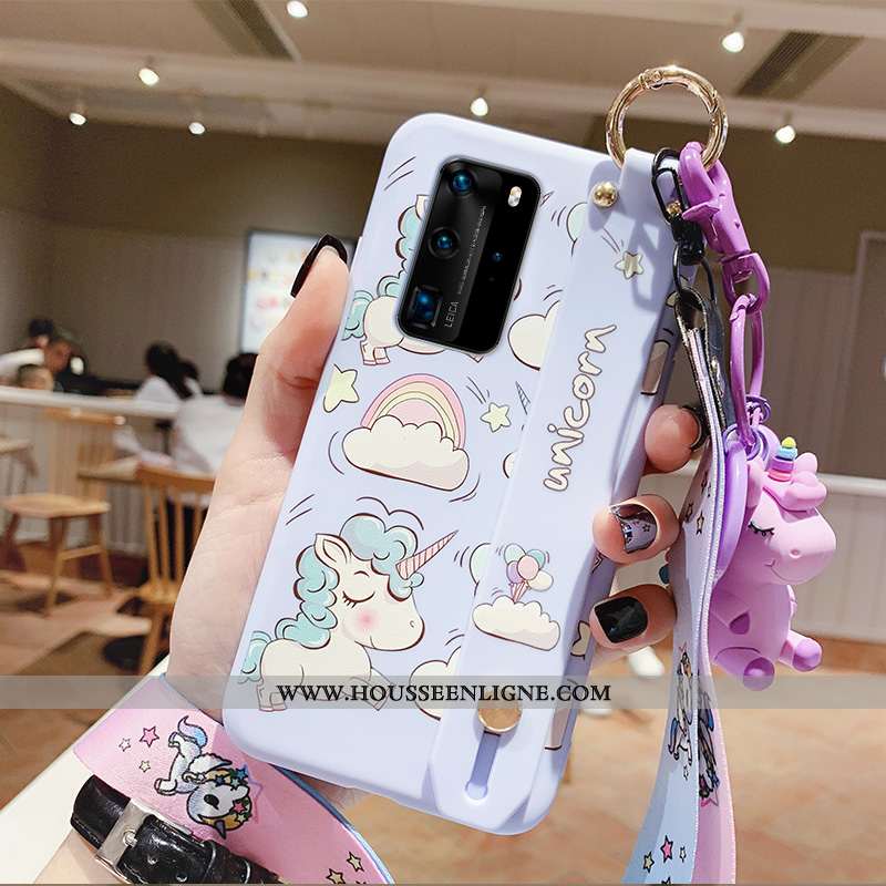 Housse Huawei P40 Créatif Protection Cœur Incassable Rose Étui Net Rouge