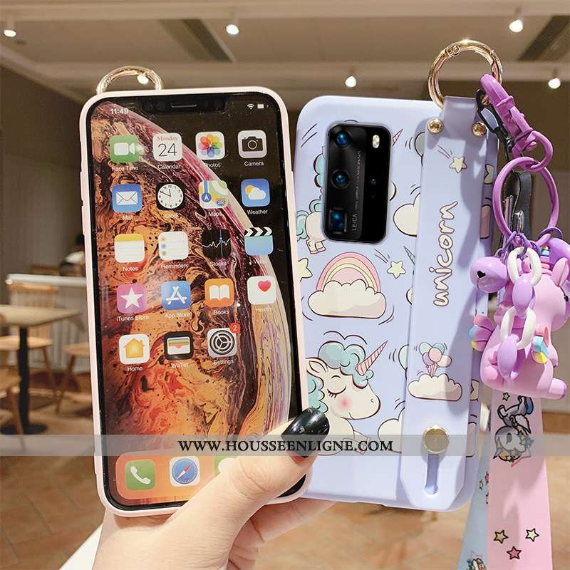 Housse Huawei P40 Créatif Protection Cœur Incassable Rose Étui Net Rouge