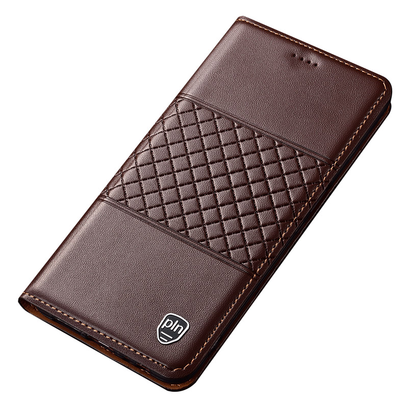 Housse Huawei P40 Cuir Véritable Cuir Étui Coque Protection Business Marron
