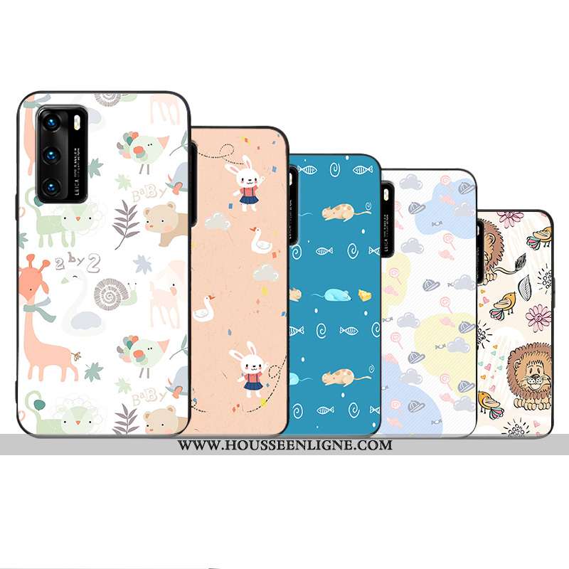 Housse Huawei P40 Dessin Animé Ultra Téléphone Portable Incassable Personnalité Net Rouge Tendance B