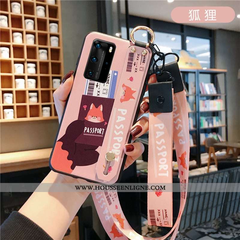 Housse Huawei P40 Fluide Doux Mode Téléphone Portable Bleu Incassable Étui Personnalité