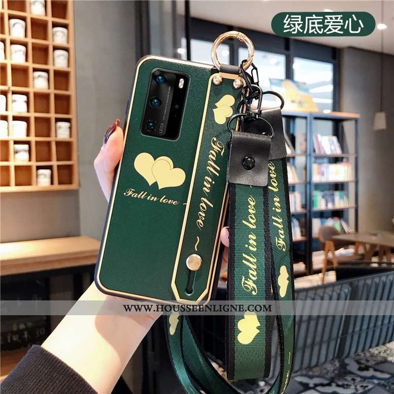 Housse Huawei P40 Fluide Doux Mode Téléphone Portable Bleu Incassable Étui Personnalité