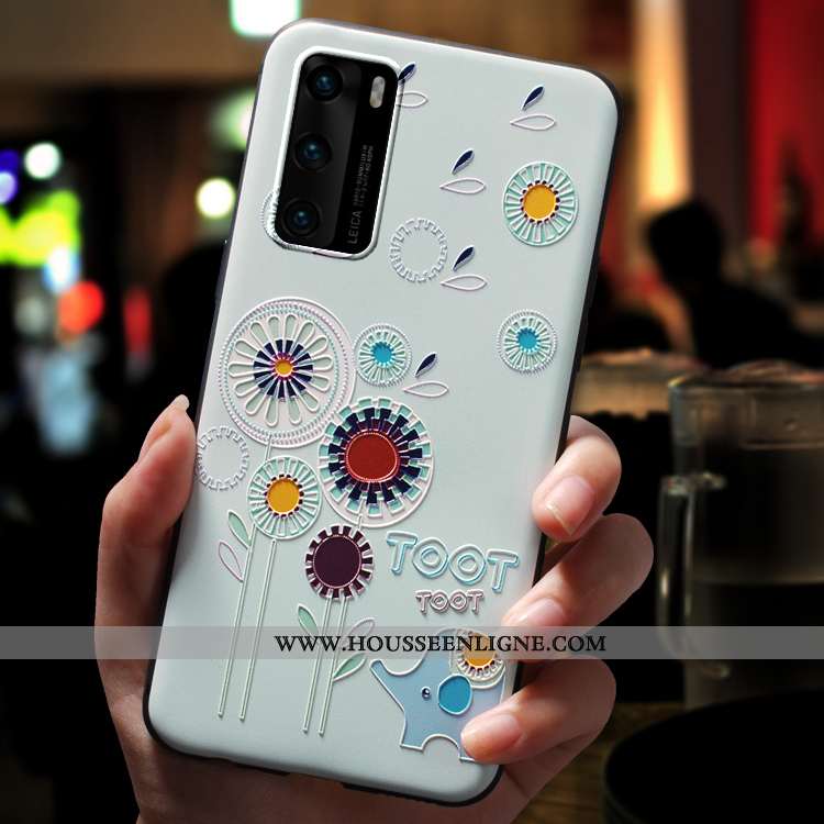 Housse Huawei P40 Fluide Doux Silicone Légère Incassable Tout Compris Ultra Vent Rose