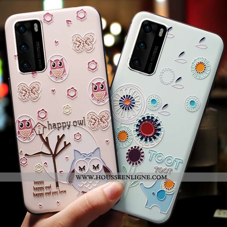 Housse Huawei P40 Fluide Doux Silicone Légère Incassable Tout Compris Ultra Vent Rose