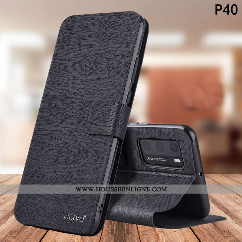 Housse Huawei P40 Fluide Doux Silicone Téléphone Portable Étui Cuir Protection Tout Compris Champagn