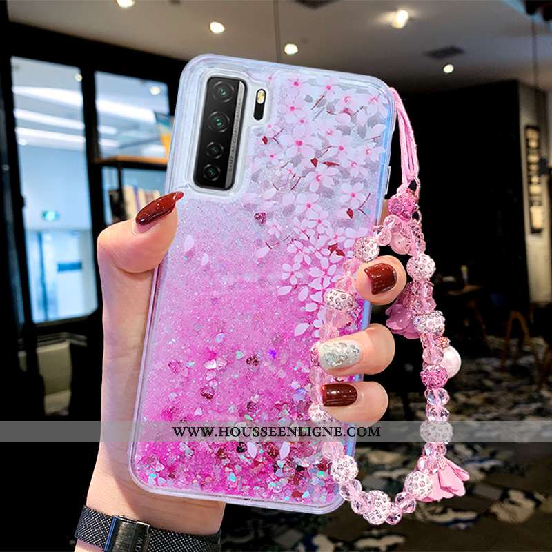 Housse Huawei P40 Lite 5g Créatif Incassable Coque Quicksand Violet Tout Compris Liquide