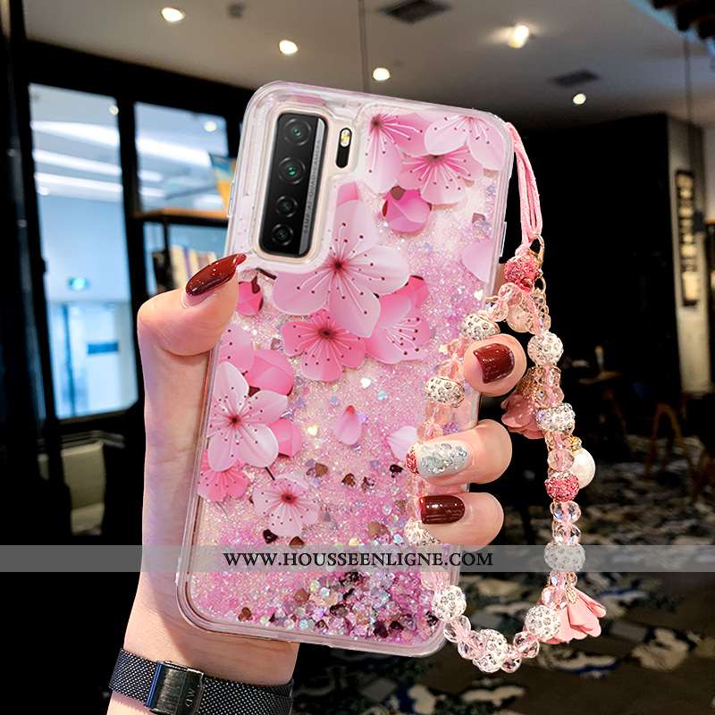 Housse Huawei P40 Lite 5g Créatif Incassable Coque Quicksand Violet Tout Compris Liquide