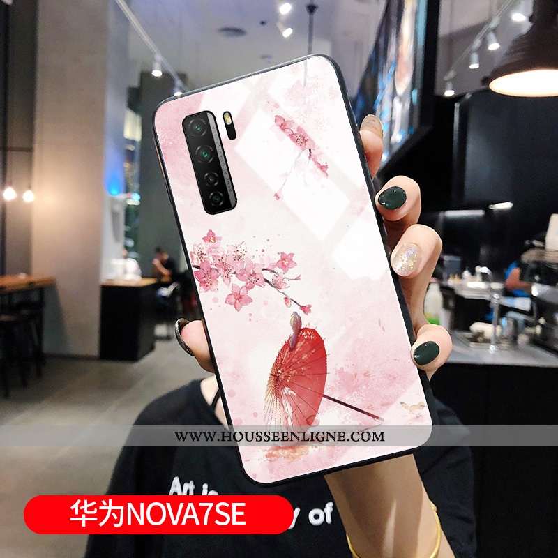 Housse Huawei P40 Lite 5g Protection Verre Bleu Tout Compris Incassable Miroir Style Chinois