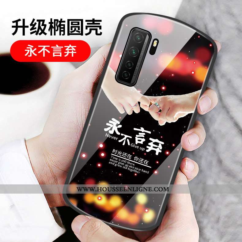 Housse Huawei P40 Lite 5g Protection Verre Mois Coque Rond Cœur Incassable Rose