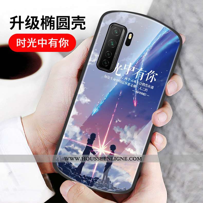 Housse Huawei P40 Lite 5g Protection Verre Mois Coque Rond Cœur Incassable Rose