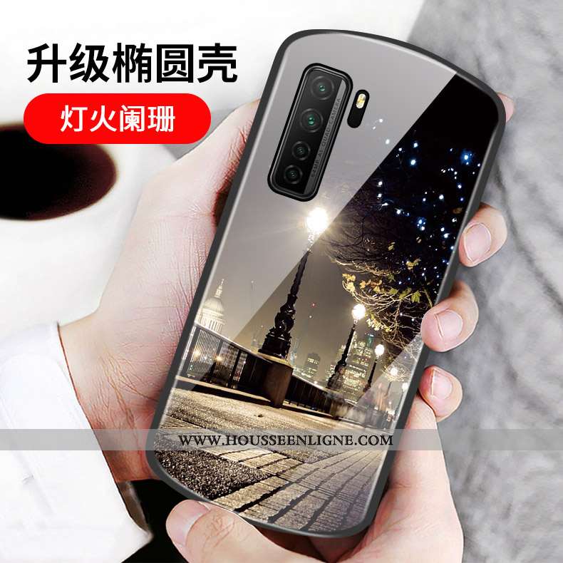 Housse Huawei P40 Lite 5g Protection Verre Mois Coque Rond Cœur Incassable Rose