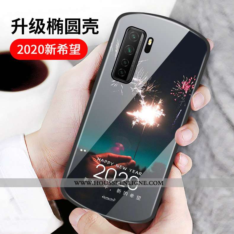 Housse Huawei P40 Lite 5g Protection Verre Mois Coque Rond Cœur Incassable Rose